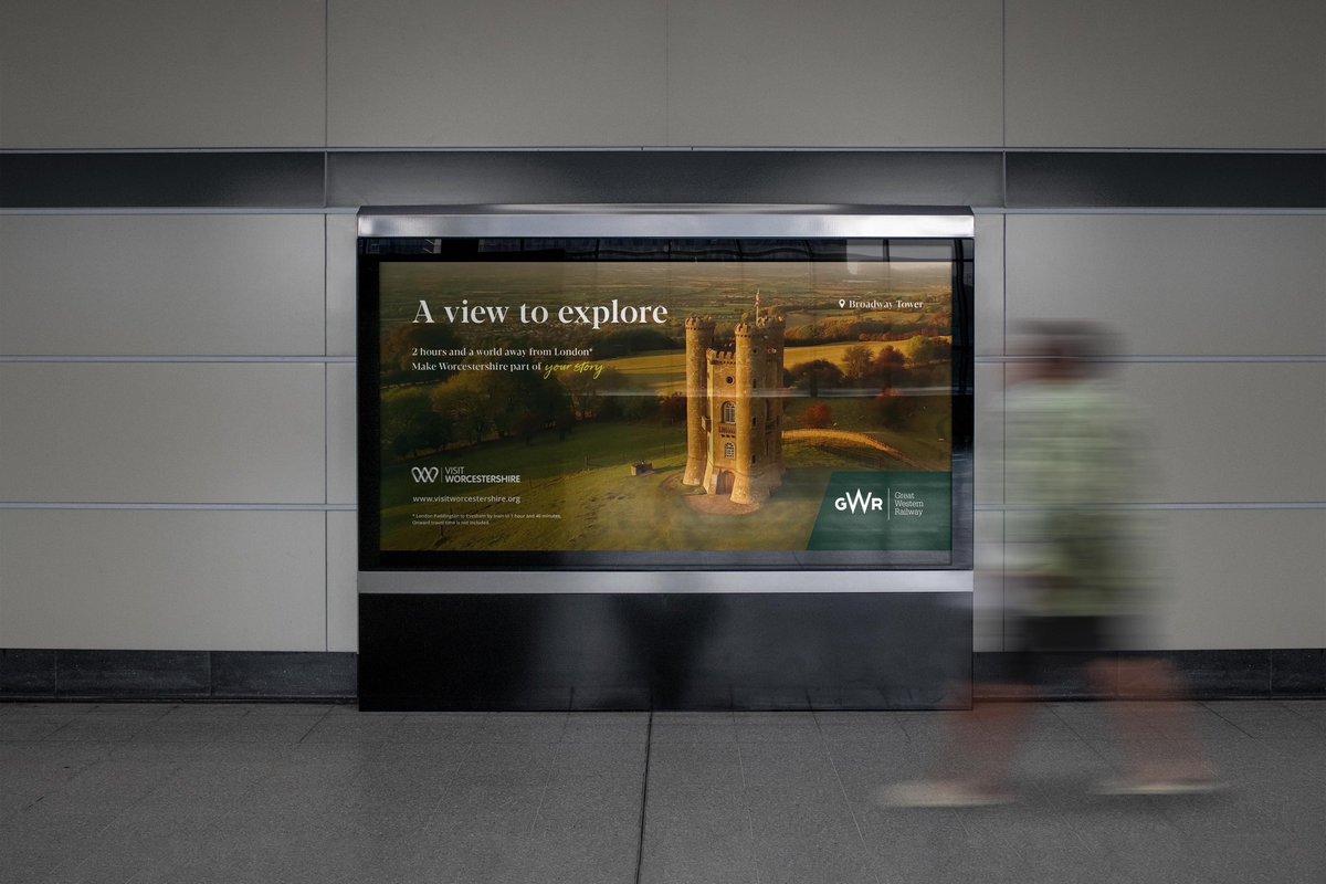 DesignReligion's tweet photo. Making Worcestershire part of your story 
-
Advertising campaign for @VisitWorcs in association with Great Western Railway at London Paddington.

#advertising #design #travel https://t.co/jhLtOYjWQP