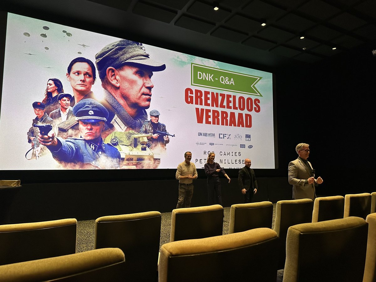 HannekeBrug's tweet photo. Prachtige prevertoning van #grenzeloosverraad met @MarcoOut voor de inleiding, Drentse geschiedenis #operatieamherst in @DeNieuweKolk. Zeker gaan zien! https://t.co/4mo08NjWx6