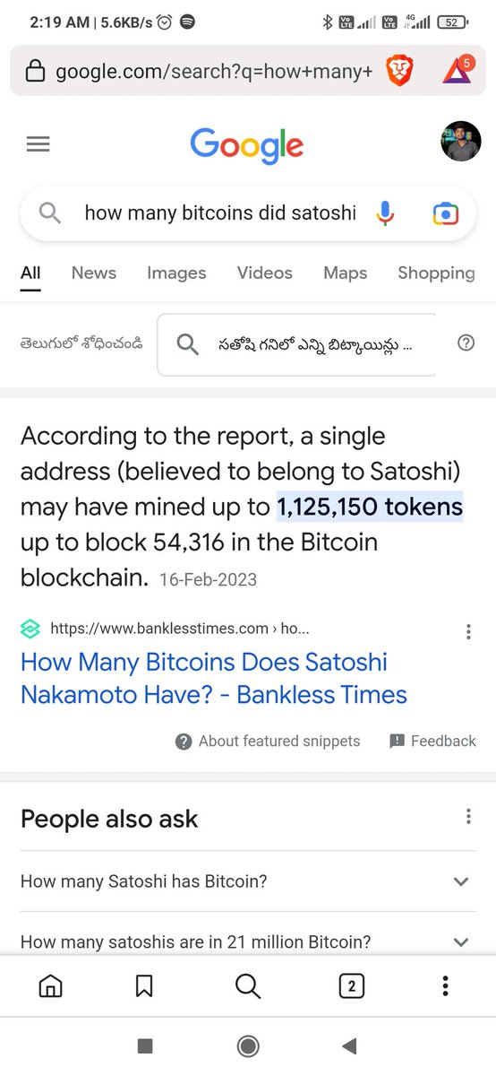 Kumar_Bharath_S's tweet photo. @rovercrc Bitcoin will reach 1million and when it happens Satoshi will come alive and dump all the btc that he has mined into the market. https://t.co/BaJelLY7pT