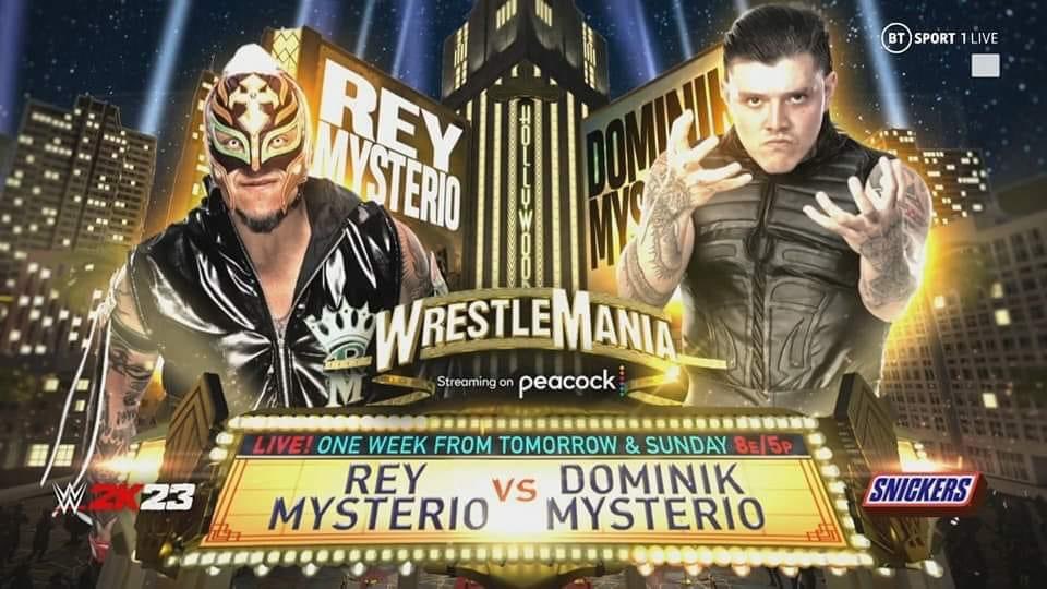 wolfdameon73's tweet photo. Finally Rey is going to show his son Dominik what “Respect” really is. https://t.co/6tykZ8hqYD