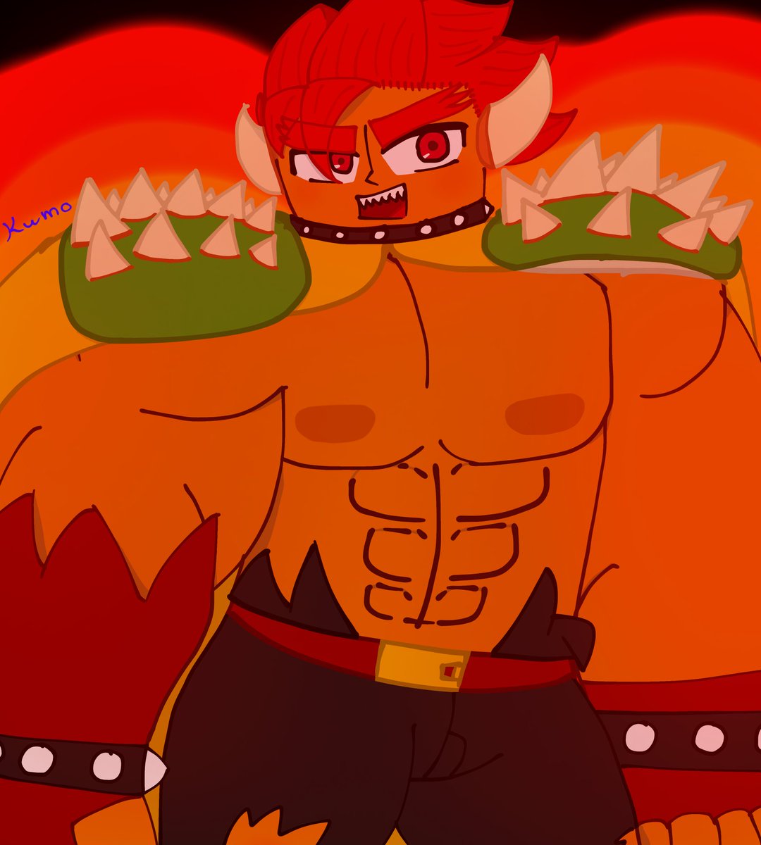 NerdyPerson2's tweet photo. So long, Gay Bowser! #smallartist #ibisPaintX #fanart #Bowser #HumanBowser Thinking about changing my signature tbh- Anyway GRAHH!! A BIG SCARY MAN!! https://t.co/82xyYSVOnv
