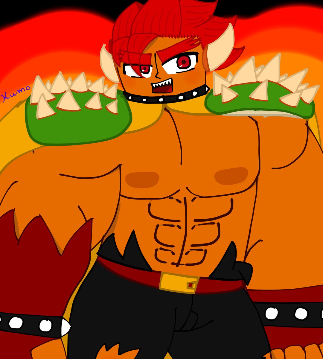 NerdyPerson2's tweet photo. So long, Gay Bowser! #smallartist #ibisPaintX #fanart #Bowser #HumanBowser Thinking about changing my signature tbh- Anyway GRAHH!! A BIG SCARY MAN!! https://t.co/82xyYSVOnv