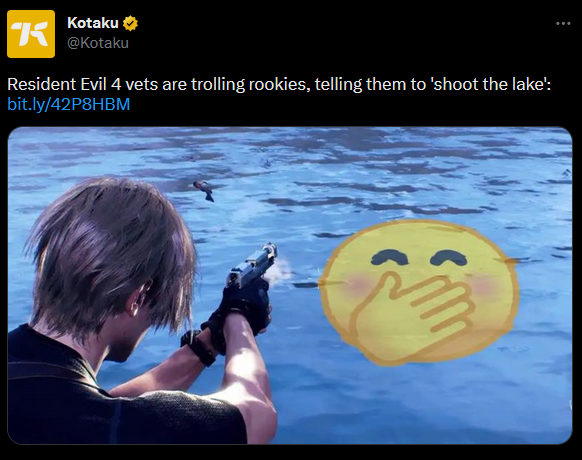 SYACVG's tweet photo. In chapter 3, if you shoot the lake a few times, a treasure item will float up. Don't worry about it. https://t.co/3hI1rIw7pe