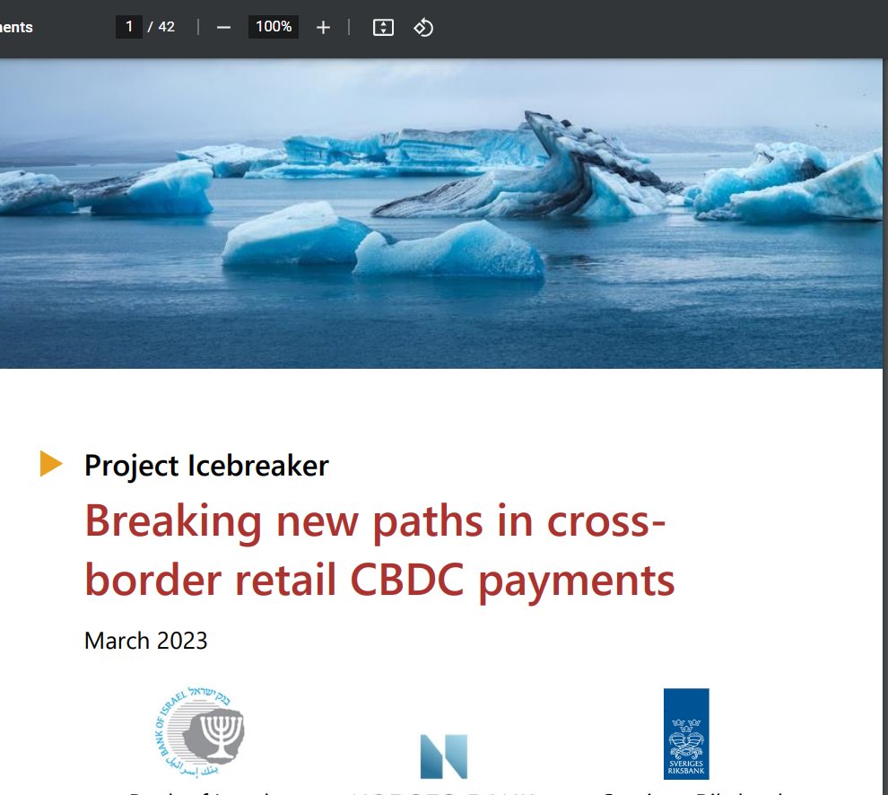MichelCrypto1's tweet photo. here the full report of #projectIceBreaker. #CBDC #blockchain #DLT #tradefinance #CrossBorderPayments https://t.co/8wBFKGFOL8 https://t.co/o3zVAwFTF9