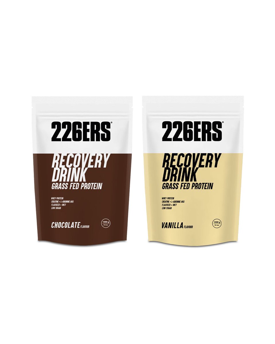 Nuevo RECOVERY DRINK con fórmula mejorada. Contiene amilopectina proveniente del almidón de patata y de la proteína concentrada de suero de leche Grass Fed. Además, llega con la nueva estética de nuestros Doypack que necesitan menos plásticos ✌🏻 226ers.com/es/recovery-dr…