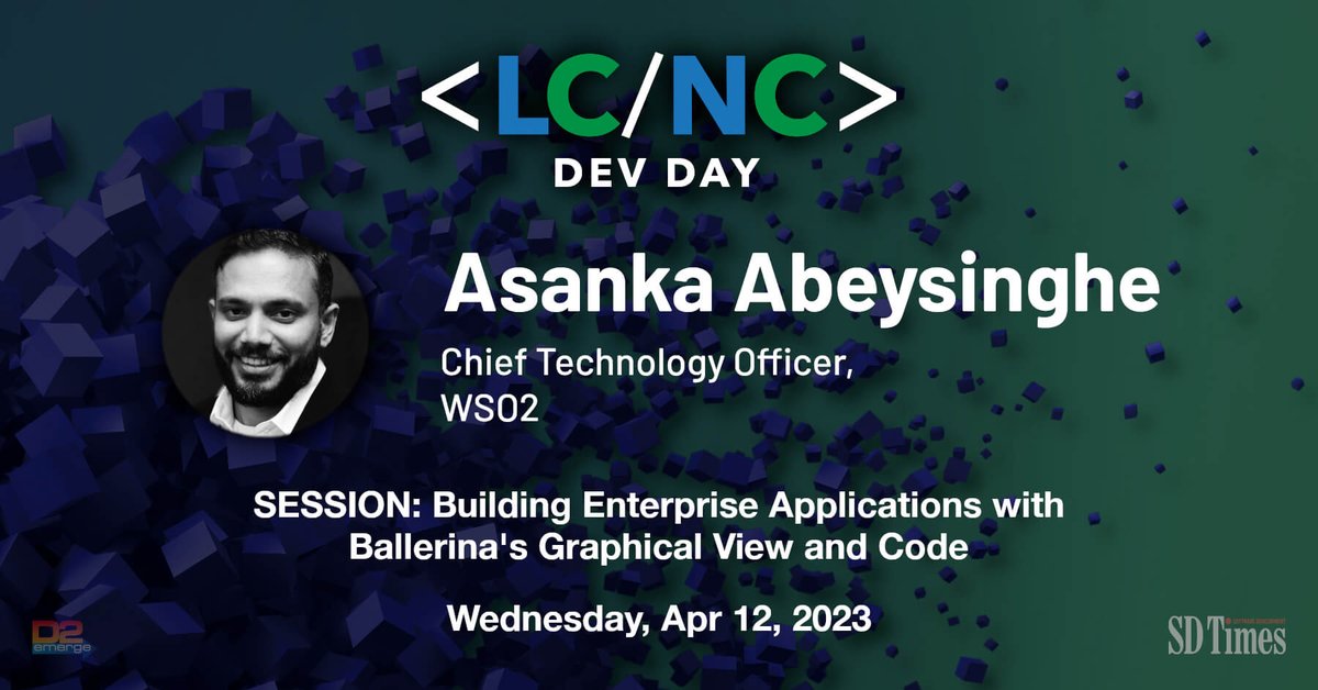 I'll be speaking at @sdtimes #LCNCDevDay assets.sdtimes.com/lcnc-devday @ballerinalang #lowcode to #procode #CloudProgramming #NetworkServices #OpenSource