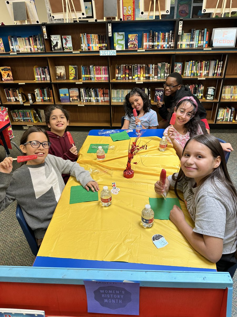 We started 2023 with a 10 book reading challenge for 3rd-5th grade. About 100 kids attempted the challenge but these kids finished! 10 books, different genres, their choices. We celebrated with popcorn and popsicles today! <a href="/GreenwoodKISD/">Greenwood Forest</a> <a href="/KleinLibraries/">Klein ISD Libraries</a>