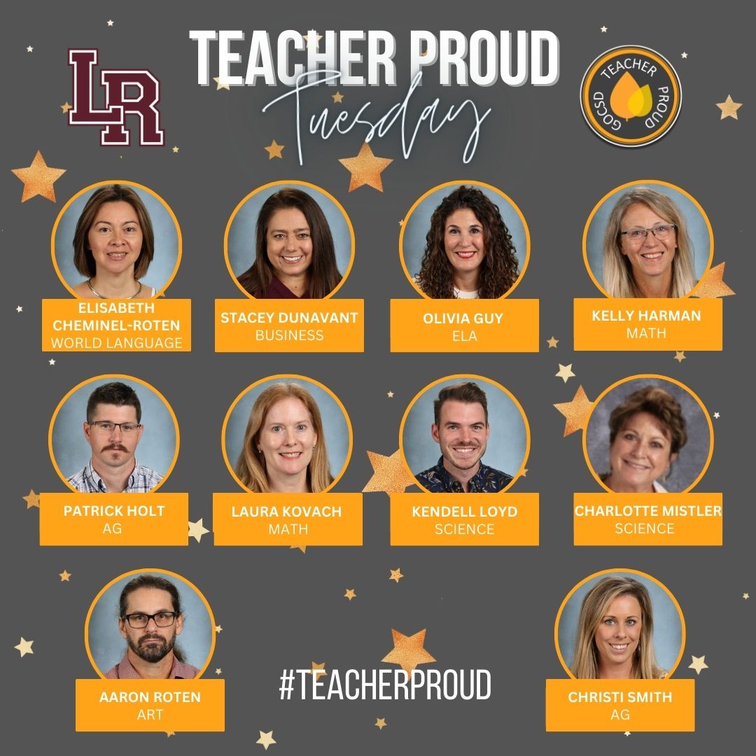It's Teacher Proud Tuesday! Today, LR would like to recognize a special group of high school teachers that enhance the educational experience by introducing students to college-level coursework through their dual-credit classes! #TeacherProudTuesday #WeAreLR 
@GOCSDMO