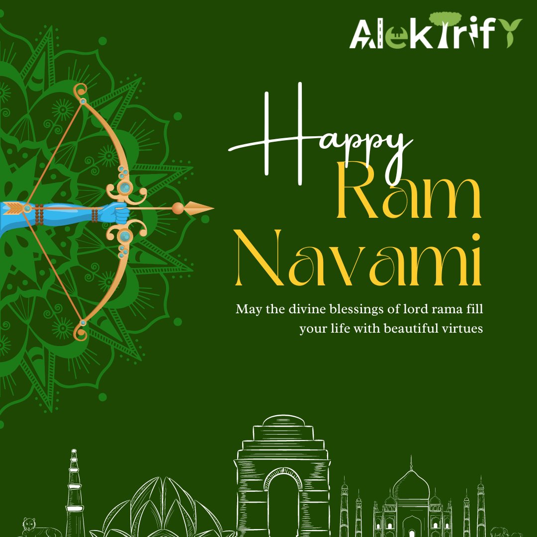 alektrify_'s tweet photo. May Lord Rama's divine grace always be with you and we wish you a happy and prosperous Ram Navami. 

#HappyRamNavami | #ShriRam | #RamNavami | #JaiShriRam | #LordRama | #Alektrify https://t.co/4OvrJgBOMJ