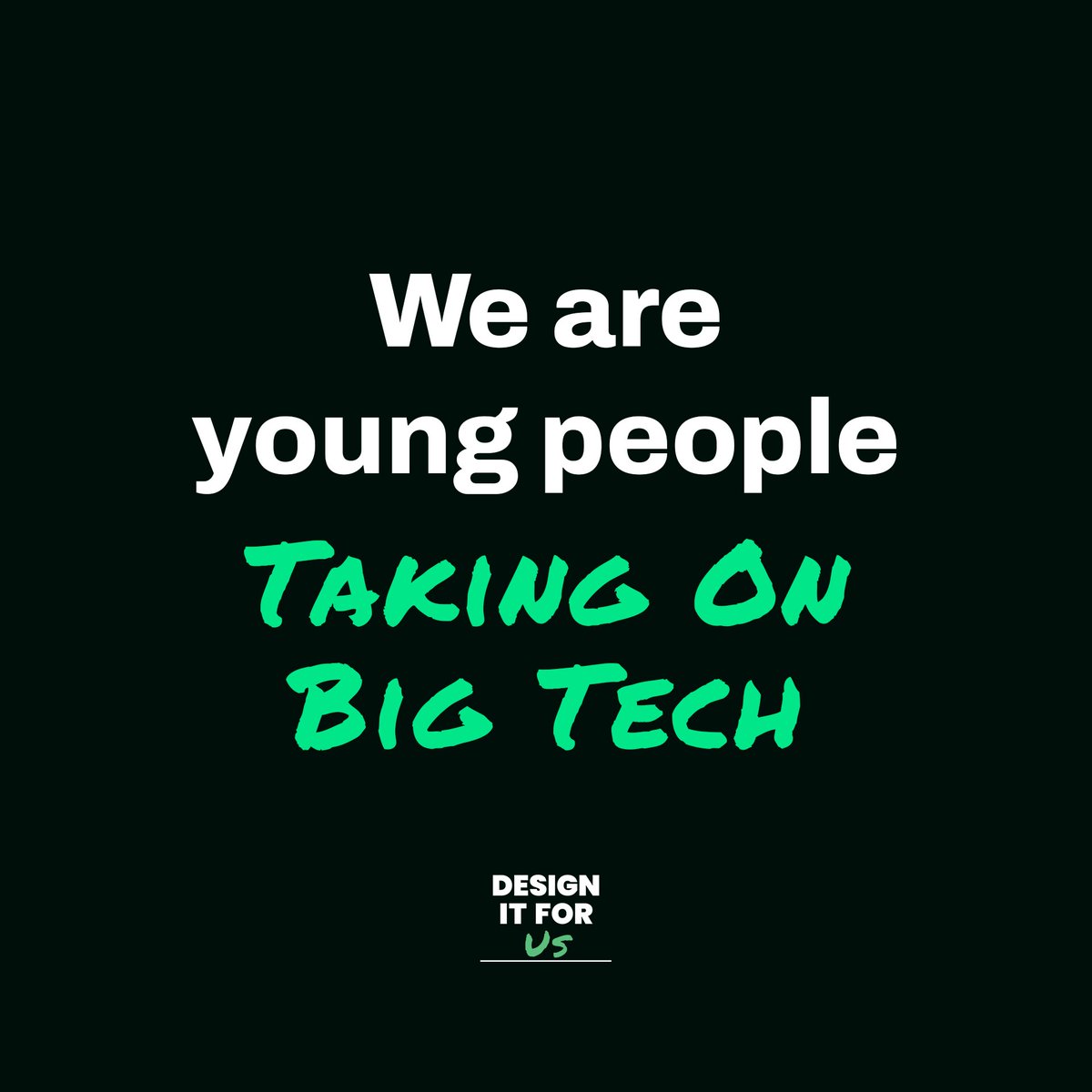 DesignItForUs's tweet image. Hellooooooo Twitter! We’re a coalition of young people and youth-led organizations taking on Big Tech. 👋🏼

Give us a follow and join us in the fight for policy for safer social media and online platforms for kids, teens, and young adults: designitforus.org
