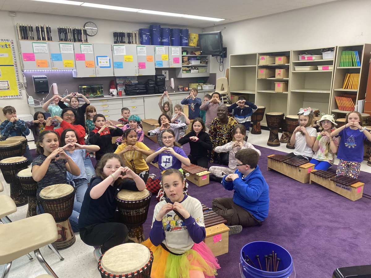 Singing, drumming, dancing, and learning from the amazing Sulley Imoro in Smith Intermediate School brought out lots of smiles from our students. #WeAreCortland #AllMeansAll #DiscoverYourSound