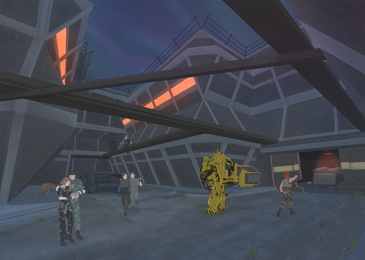 Kysylka_may's tweet image. This drawing took 96 layers and several hours. And I am glad of this result
#avp2 #aliensvspredator2 #xenomorph #marines
#fanart