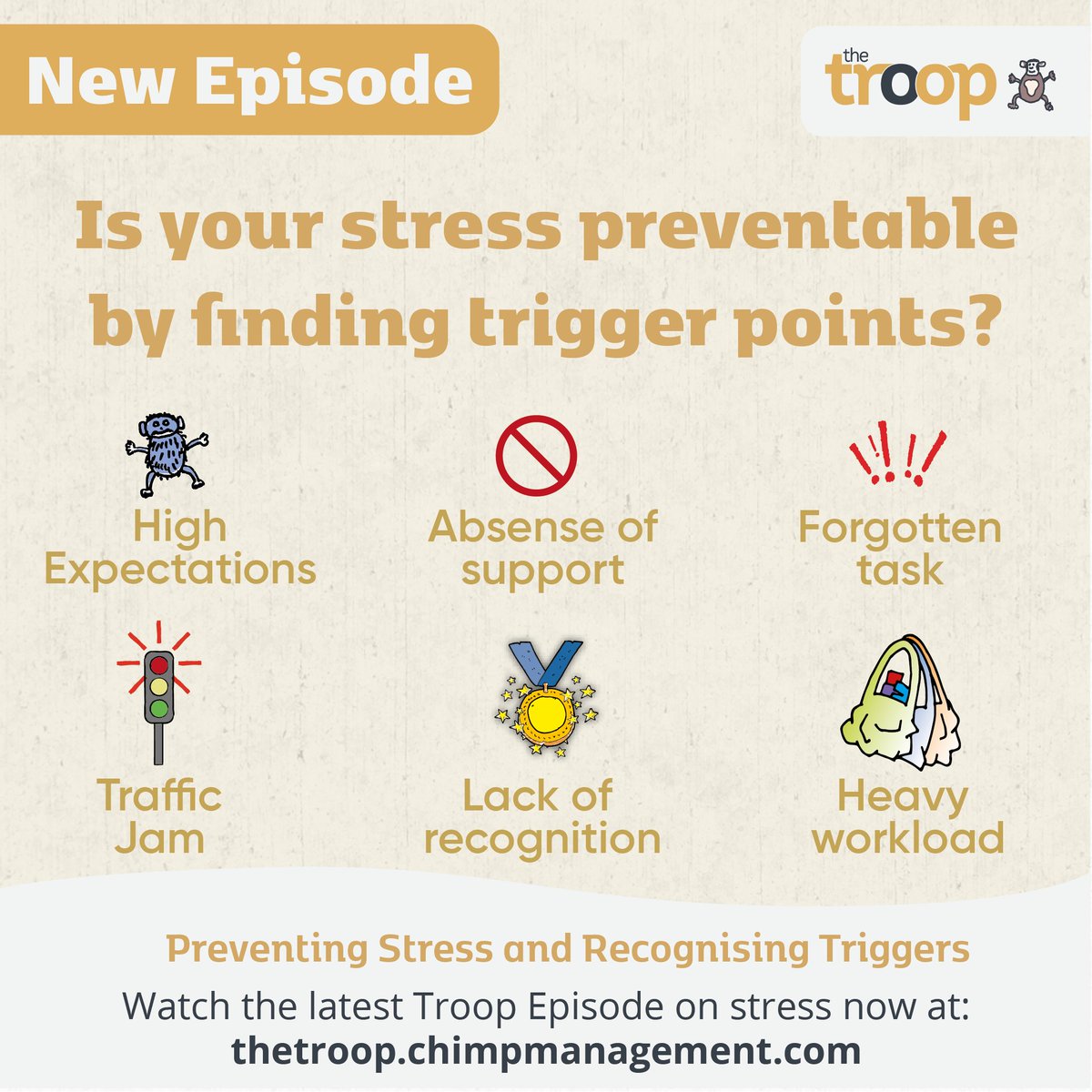 🤯 Is your stress preventable? 

🤔 Establishing our trigger points gives us the opportunity to prepare for potential stress. We all can experience different triggers for stress and must have our own unique plan for responding. 

🔗 zurl.co/r6Iq

#thetroop #stress