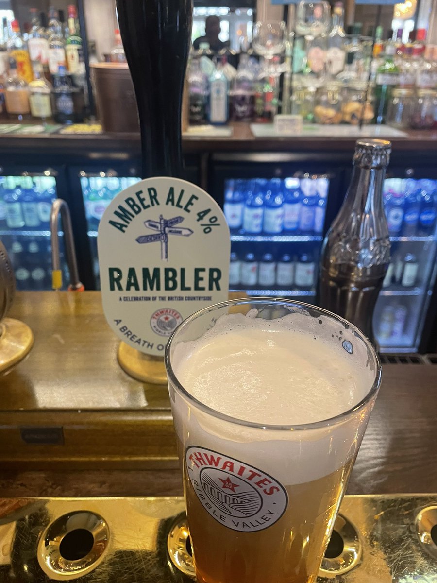 Stumbled across a lovely @ThwaitesBrewery pub in Prescott & had a gorgeous pint of Rambler, if you get chance, try it #cask #ale #beer