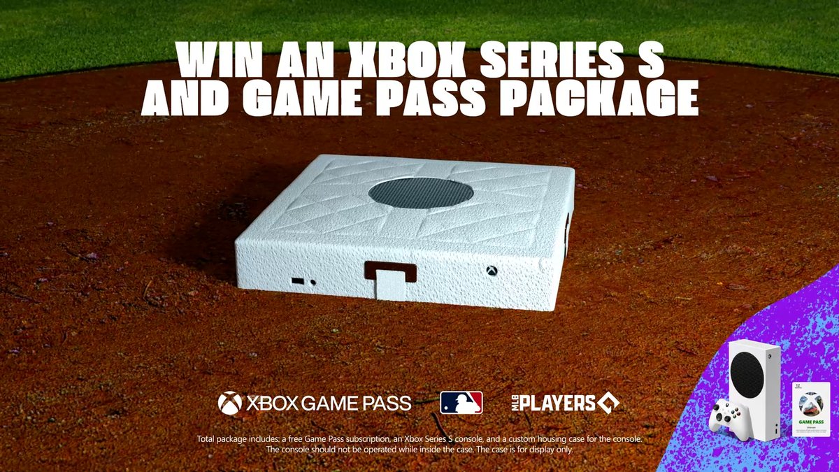 Join our celebration of @MLBTheShow 23 being available with @XboxGamePass! Follow & RT with #XboxMLBSweepstakes to enter for a chance to win a custom Xbox Series S and other Xbox gear inspired by @MLB! Ages 18+. Ends 4/25/23. Rules & info: xbx.lv/3KirwGn