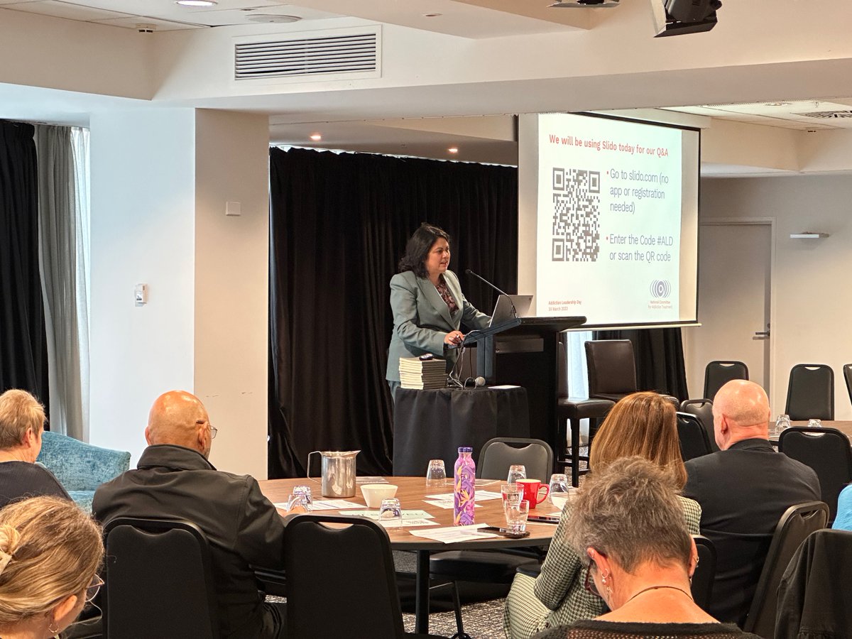 Health Minister Dr Ayesha Verrall discussing challenges and opportunities in the addiction workforce at Addiction Leadership Day in Wellington today. #addiction #leadership