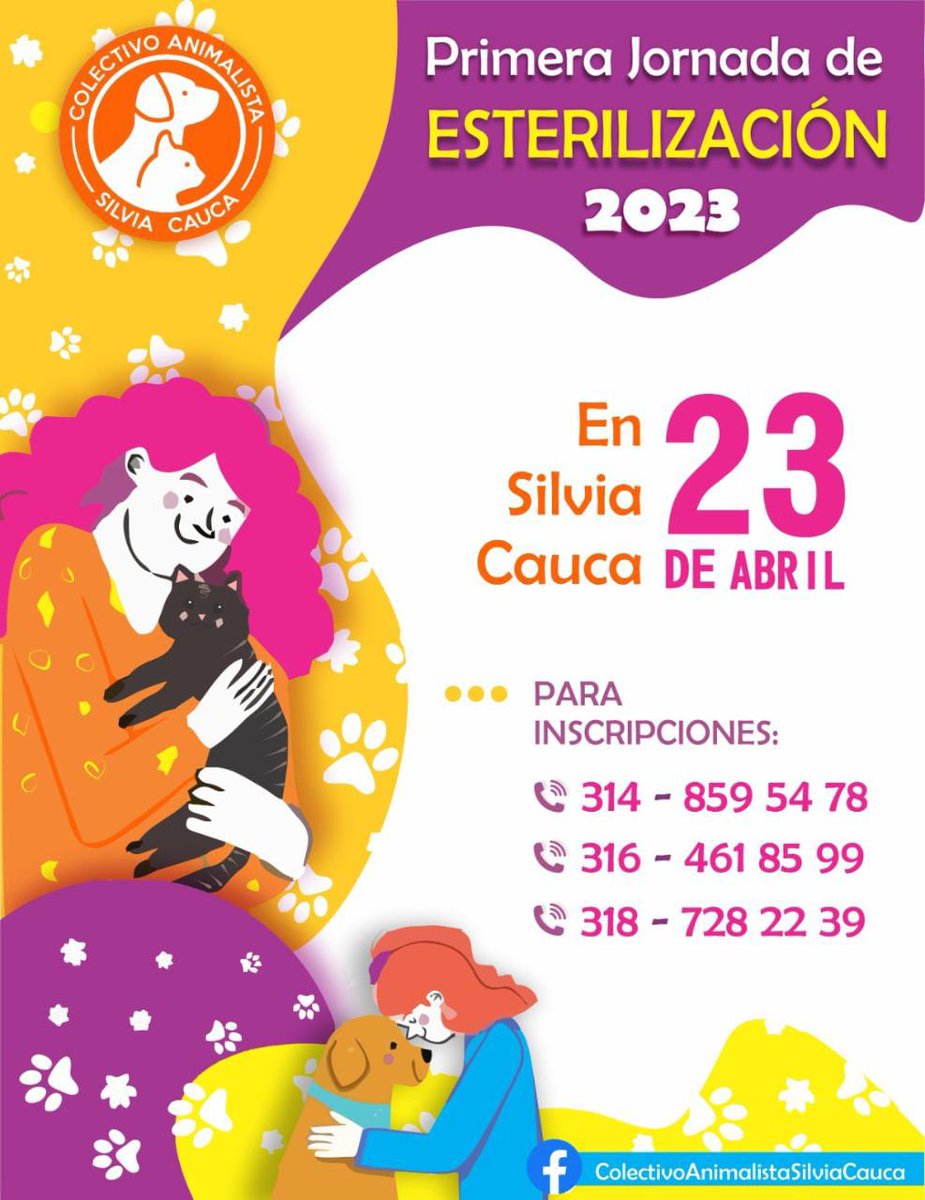 1era jornada de esterilización 2023 en <a href="/SilviaCauca/">Silvia Cauca</a> erradiquemos juntos el abandono de animales de compañía <a href="/luisfervelascop/">LuisFernandoVelascoP</a> <a href="/RCAnimal/">Conexión Animal</a> <a href="/AGaviriaH/">Alejandro Gaviria H</a> <a href="/radio1040am/">Radio Mil40 AM Popayán</a> <a href="/DiaAnimales/">Al Día Con Los Animales 🐾</a> <a href="/andreanimalidad/">Andrea Padilla |Senado Alianza Verde🌻#️⃣1️⃣4️⃣</a> <a href="/NoticieroAnimal/">NOTICIERO ANIMAL ® 🐾</a> <a href="/NoticiasRCN/">Noticias RCN</a>
