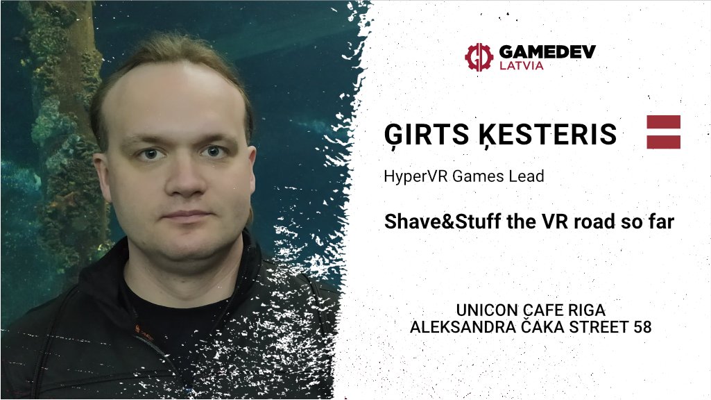 Hey! Let's talk about The Console Game Of The Year! <a href="/GirtsKesteris/">Ģirts Ķesteris</a> the Lead <a href="/HyperVR_Games/">HyperVR Games</a> will talk about "Shave&amp;Stuff the VR road so far"
See you at gamedev meetup #119 - 12.04.2023 @ UniCon Cafe Riga
fb.me/e/CWDRMKQ4  #vrgames #vr #gamedev