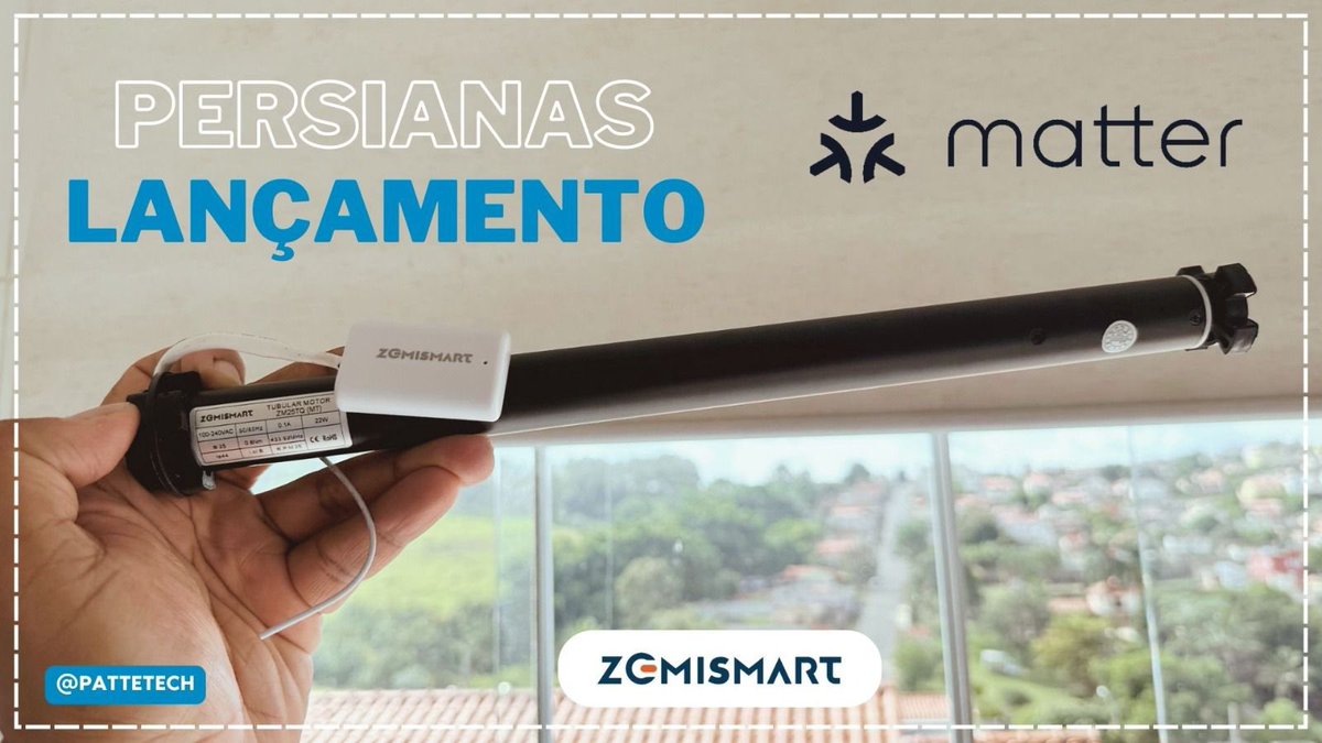 pattetech's tweet photo. Lançamento Motor Matter para persianas da Zemismart

Confere lá meu vídeo: https://t.co/TV5vnk2VLM

#matter #smarthome #casainteligente #smartthings #homekit #automacao https://t.co/h80gHyXgS6