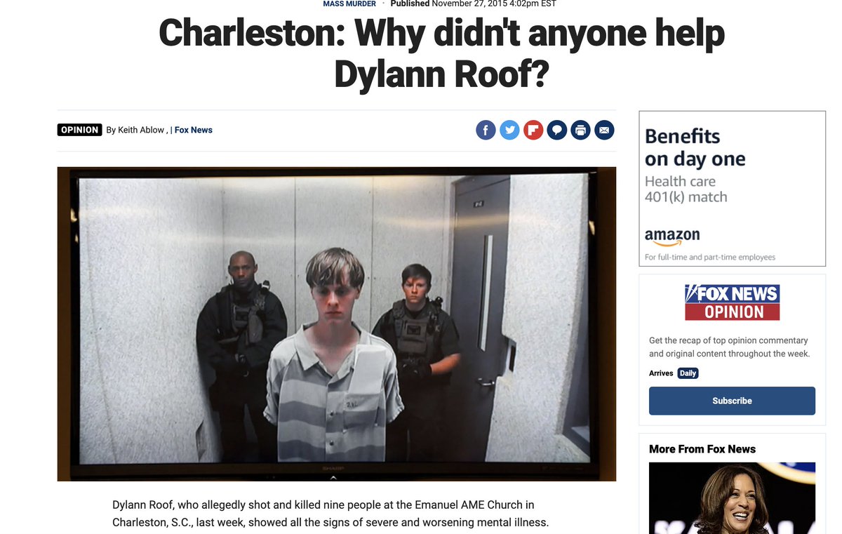 It says so much about our country's politics that the Mother Emanuel shooting was a "mental health crisis" but this one is "targeting Christians."