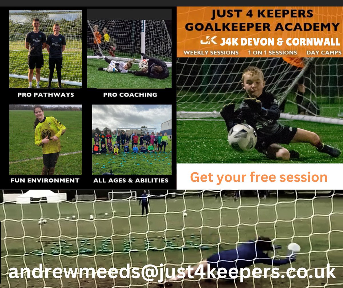 J4K DEVON &amp; CORNWALL ❤️🧤

A busy ,but very wet week of coaching already,J4K Saltash,J4K Lioness’s ,J4K Launceston &amp; PAFC girls academy.Top class J4K session’s just love the confidence and self belief each GK is building 💪🧤.
