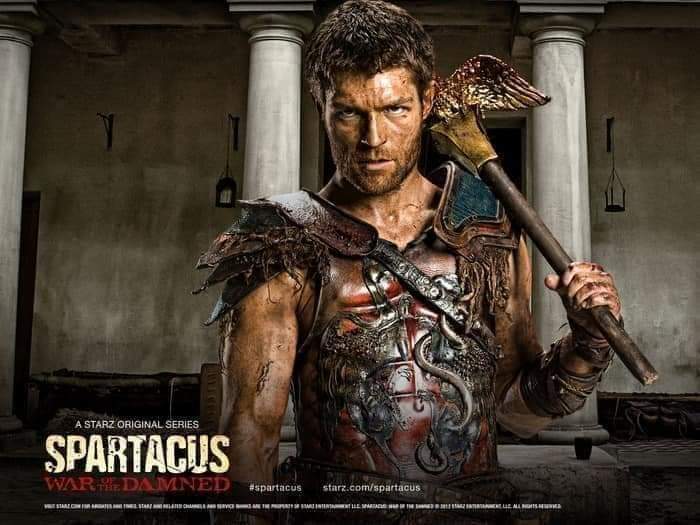 ..#CineHistórico   "Spartacus: War of the Damned" ("Espartaco: Guerra de los condenados"), secuela de "Spartacus: Vengeance", 4a temporada de la serie de la cadena Starz, protagonizada por Liam McIntyre, 2013, 10 capítulos de 55 minutos, las 4 temporadas disponibles en Netflix...