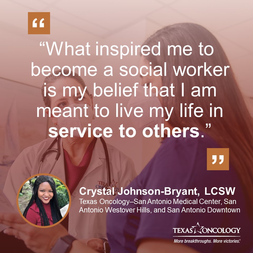 At Texas Oncology, social workers are on the front lines of cancer care helping patients navigate the mental, emotional, and relational challenges of fighting cancer. This #SocialWorkMonth, a few of our incredible social workers share what inspires them.  texasoncology.com/who-we-are/new…