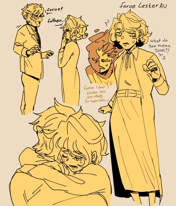 some Arthur and Faroe Lester doodles #malevolent #malevolentpodcast #malevolentfanart 