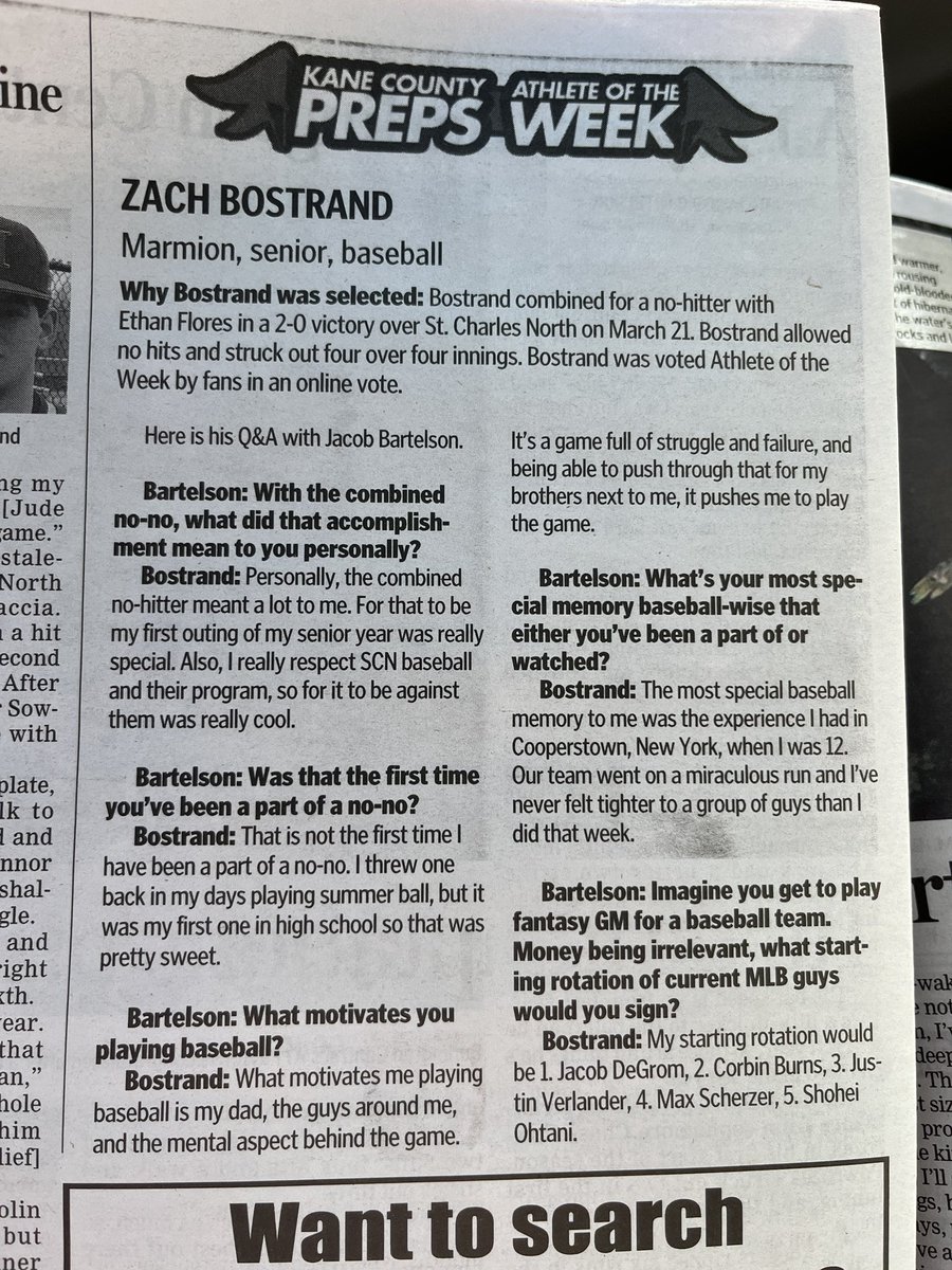 Aimee Bostrand (@bostrandbg2) on Twitter photo Thanks everyone who took the time to vote for Zach… He won Kane County Athlete of the week… I love his responses.. <a href="/MarmionBaseball/">Marmion Baseball</a> <a href="/MarmionAD/">Marmion Athletics</a> <a href="/ZBostrand8/">Zach Bostrand</a> Thanks everyone who took the time to vote for Zach… He won Kane County Athlete of the week… I love his responses.. <a href="/MarmionBaseball/">Marmion Baseball</a> <a href="/MarmionAD/">Marmion Athletics</a> <a href="/ZBostrand8/">Zach Bostrand</a>