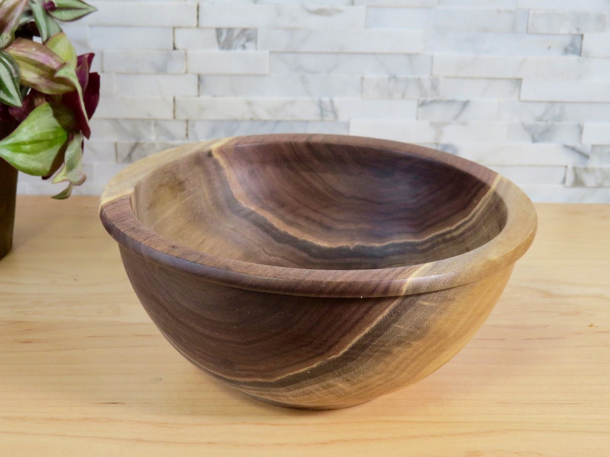 Excited to share the latest addition to my #etsy shop: Walnut Bowl (7 inch) - No. 310 etsy.me/3G1ywFd #wood #plasticfree #foodsafe #saladbowl #woodbowl #handmadewoodbowl #uniquewoodbowl #kitchenbowl #uniquewoodengifts