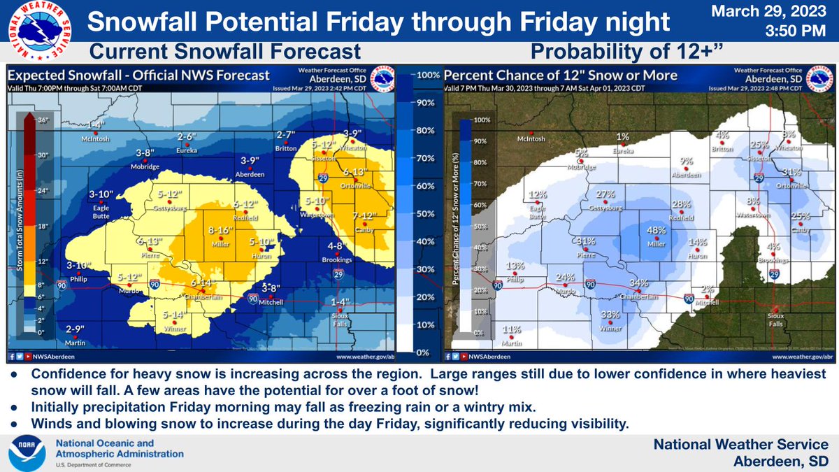 NWS Aberdeen on Twitter "Winter Storm Watch for Blizzard conditions has been issued for early