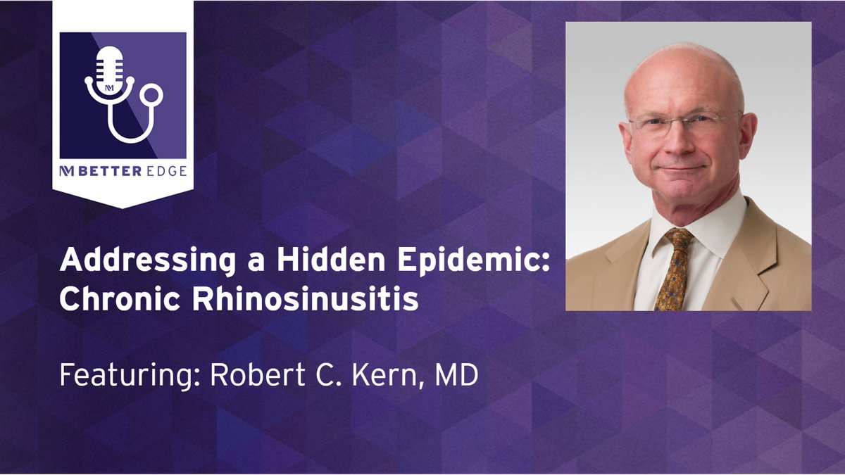 "Chronic rhinosinusitis with and without nasal polyps is a gigantic healthcare problem that’s really been relatively unrecognized." Robert Kern, MD, discusses this hidden #epidemic of #ChronicRhinosinusitis and the #treatment of #nose and #sinus #polyps. radiomd.com/nmhpeer/item/4…