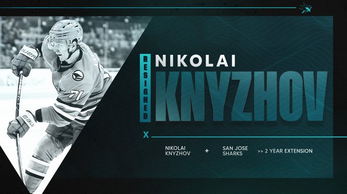 Sharks re-sign Nikolai Knyzhov to a two-year deal. 