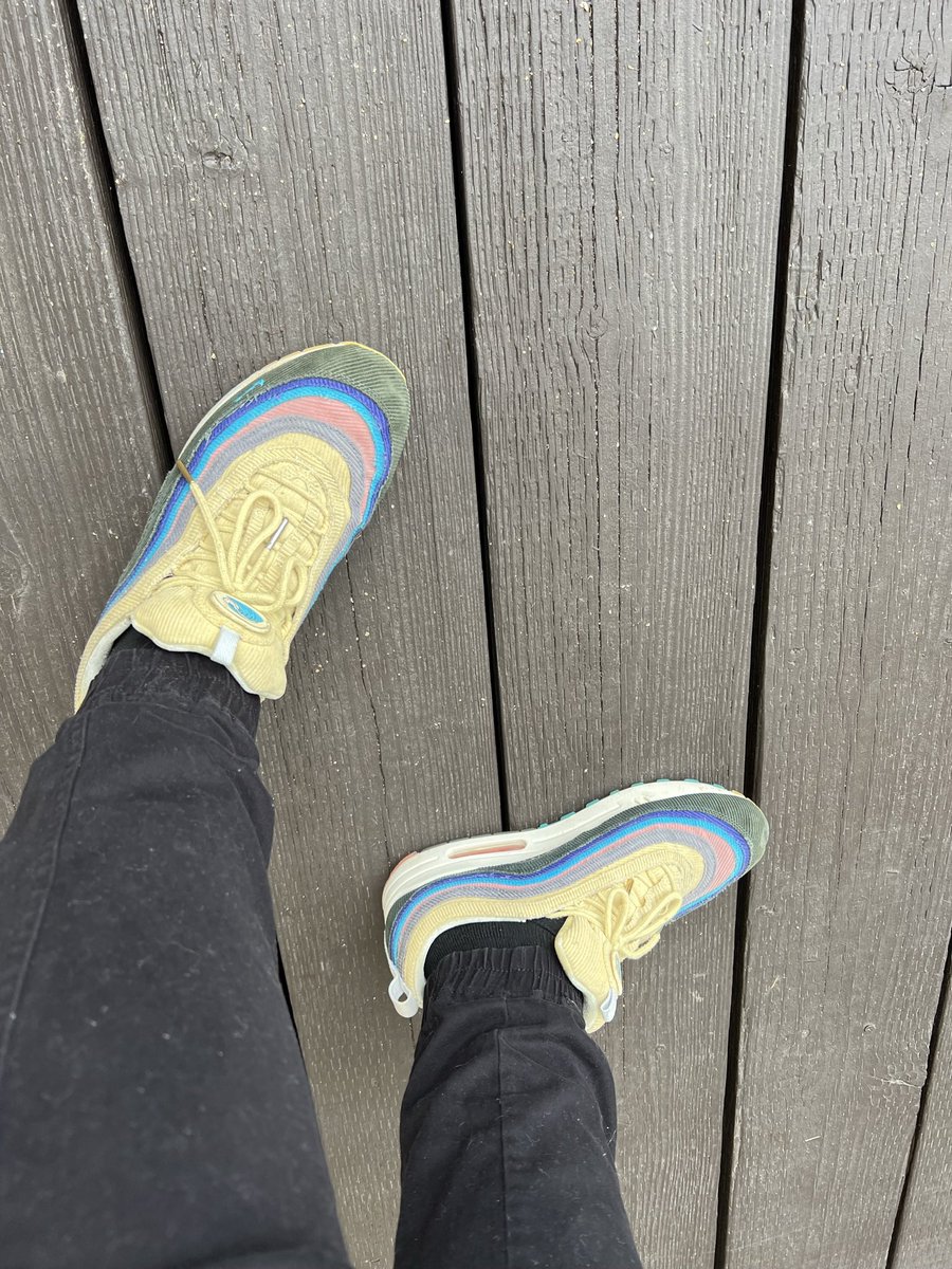 ohhsweetjesus's tweet photo. @atmos_usa HUGE HOMERUN getting these air max 97s Sean Witherspoons for retail! Size 8 Mens #atmoscollectorsclub #atmosweb https://t.co/X7C9wcSSIt