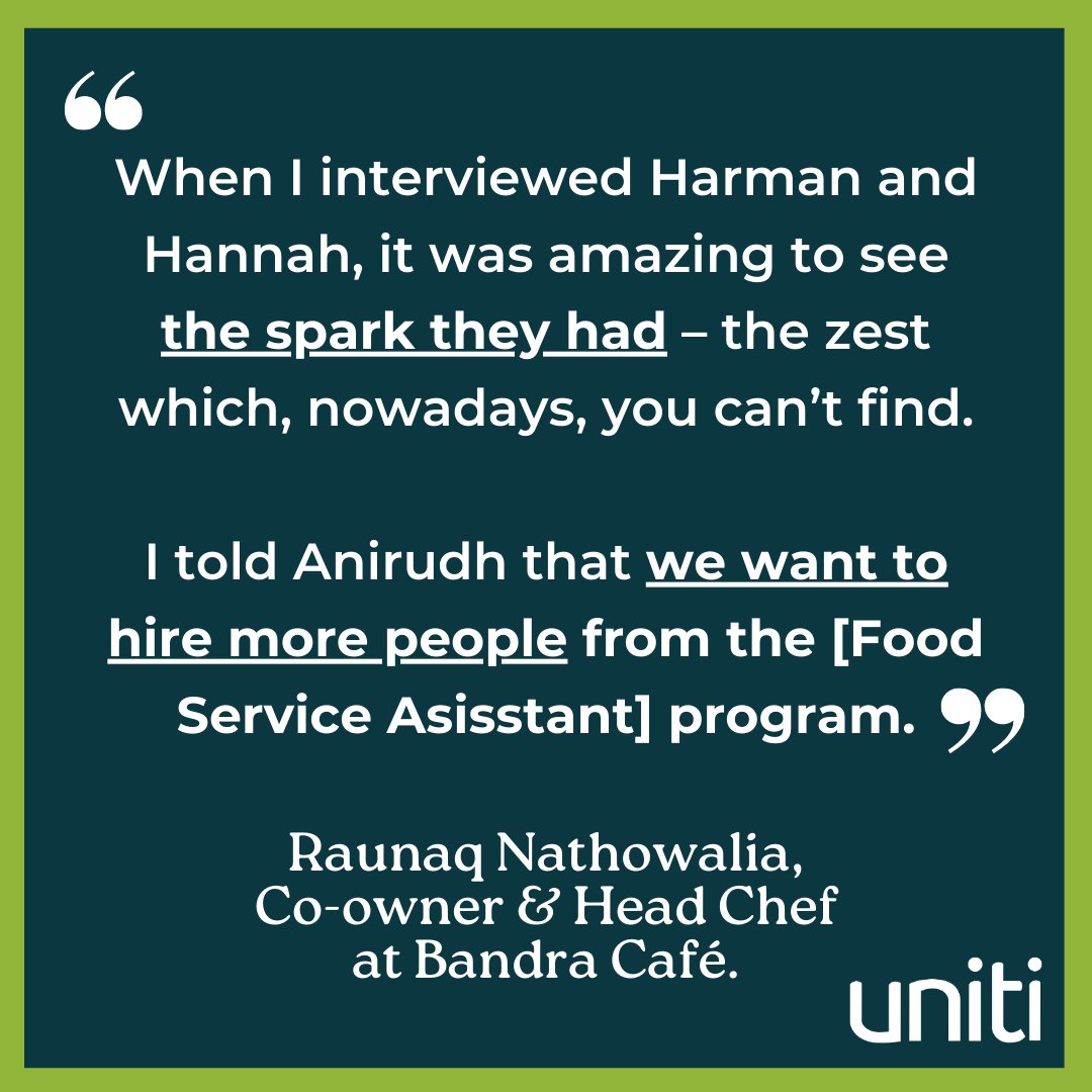 uniti4all's tweet photo. UNITI's #FoodServiceAssistant Program for Persons with Disabilities is back! https://t.co/NWayG500te
Thank you to our program's partners Western Community College and @PICSSociety for all your support.
@PeaceArchNews
#InclusiveHiring #WhiteRock #Surrey #BC https://t.co/5O1s9xyA77