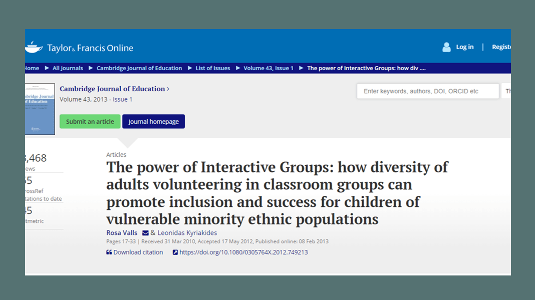 El poder de los Grupos Interactivos: cómo la diversidad del voluntariado puede fomentar la inclusión y el éxito del alumnado vulnerable 
buff.ly/3nyQA2Q