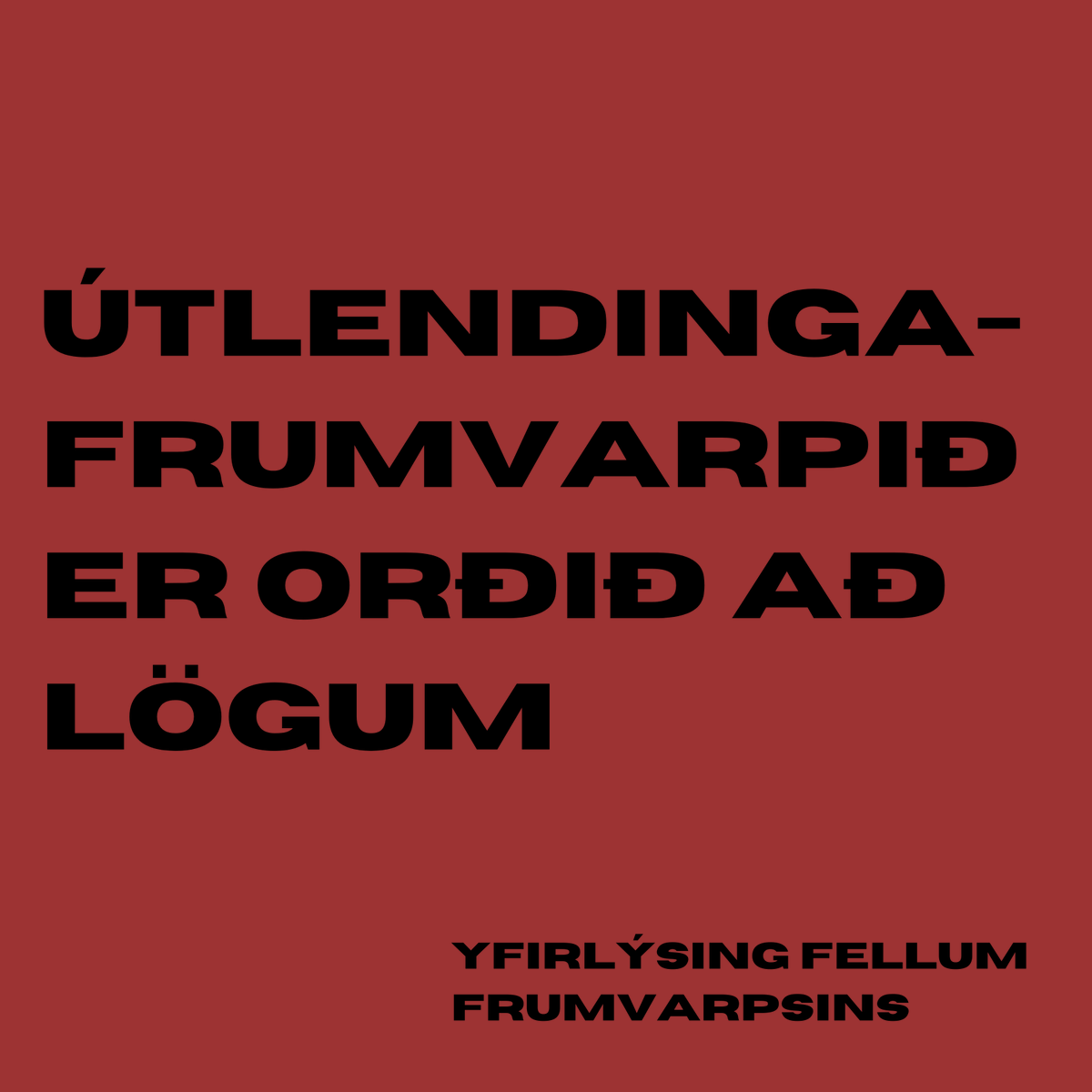 fellumfrumvarp's tweet photo. Útlendingafrumvarpið er orðið að lögum.
Yfirlýsing Fellum frumvarpsins: Þráður https://t.co/6cLuF5clLf