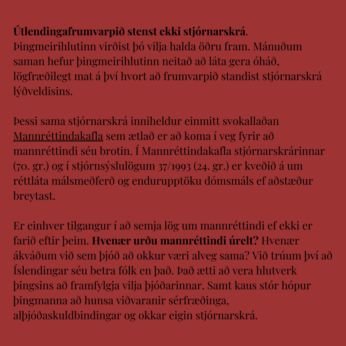 fellumfrumvarp's tweet photo. Útlendingafrumvarpið er orðið að lögum.
Yfirlýsing Fellum frumvarpsins: Þráður https://t.co/6cLuF5clLf