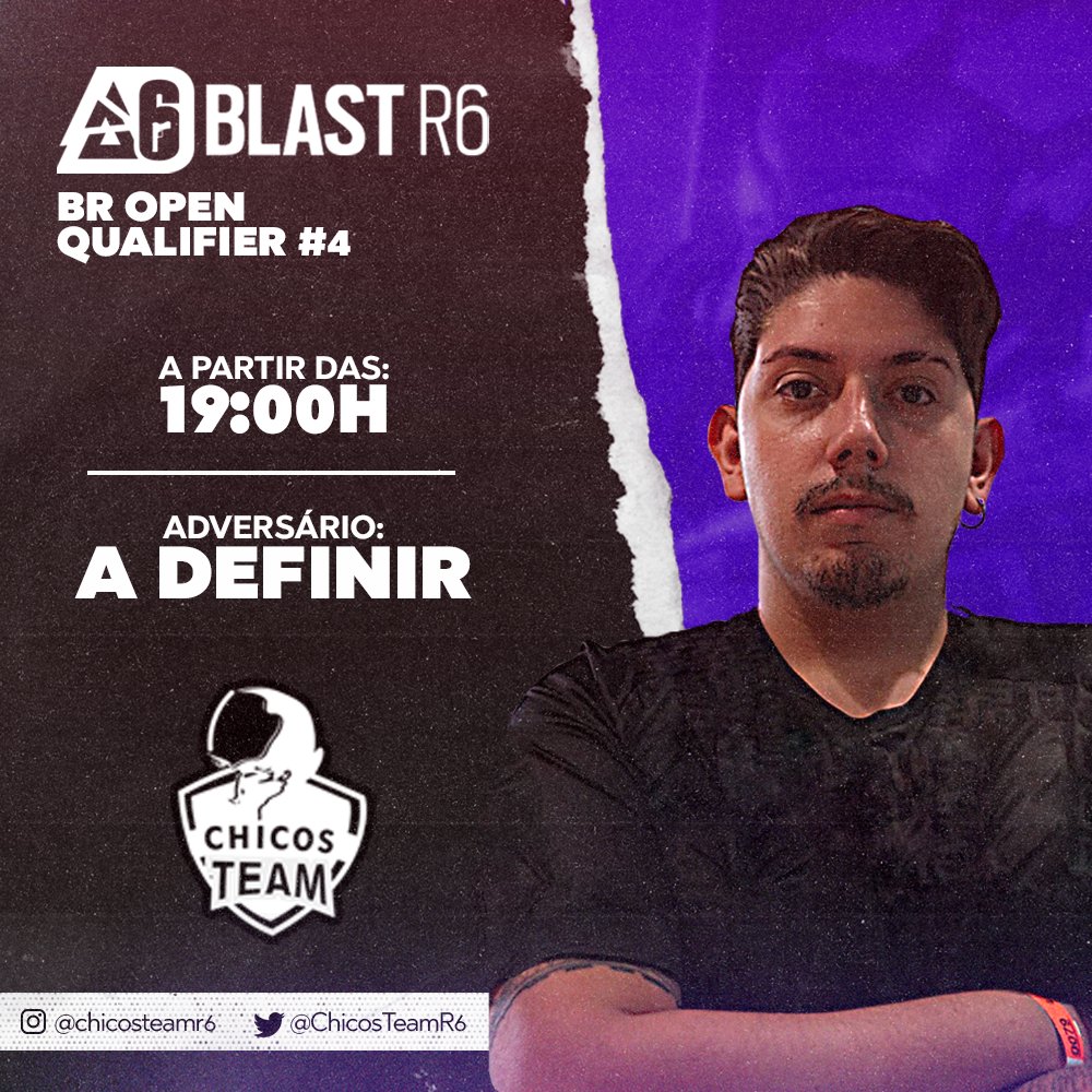 ChicosTeamR6's tweet photo. Hoje começa o último Qualify desse Stage!

Apesar de já estarmos classificados, iremos com força máxima para garantir uma melhor colocação geral...Contamos com a torcida de todos!💪

🧶Segue o fio para acompanhar nossos jogos e adversários...

#GoChicos #ChicosTeam https://t.co/LydDqfQ0qz