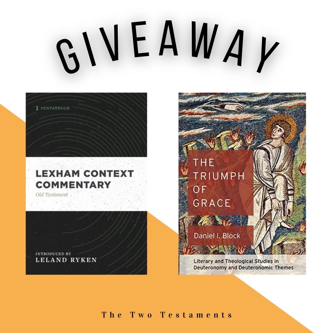 Our latest episode with Dr. Block is here: loom.ly/BmHNnUQ
We are giving away 2 books: Lexham Context Commentary: Vol 1: Pentateuch (Deuteronomy) [ebook on Logos]; The Triumph of Grace. Thanks, <a href="/LexhamPress/">Lexham Press</a>,  <a href="/wipfandstock/">Wipf and Stock Publishers</a>!
Follow and share by Sunday, April 2. US only.