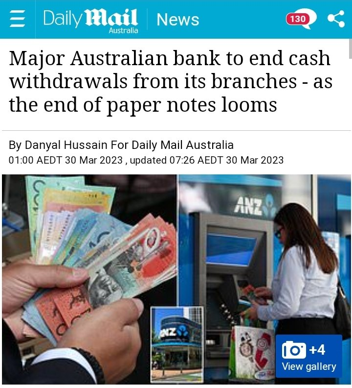 The end of cash is near.

They are trying to go all digital, and then bring in the Central Bank Digital Currency (CBDC) to be programable so they can control how you spend your money. 

Eventually they will be able to make your CBDC money expire or disallow certain products.