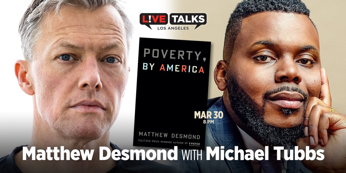 .@just_shelter tlks to @MichaelDTubbs TOMORROW NITE in Santa Monica. Find out how America keeps #poverty alive & what we can do to reverse it. #livingwage #abolishpoverty #payfairshare #economicmobility #endpoverty @LiveTalksLA 

Tix & signed bks: livetalksla.org/events/matthew…