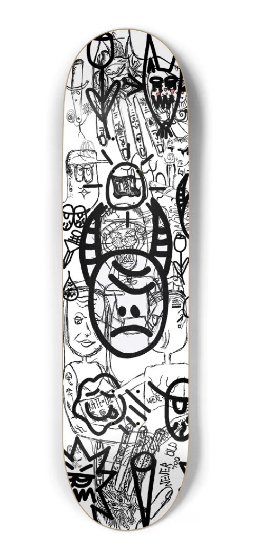 tollyskateboard's tweet photo. #NEVER2OLD 
TOLLY DECKS AVAILABLE ONLINE 
#Artists #art #ARTBEAT #Artchivist #artistproof #artistproof #artist #ArtistOnTwitter #artistsoninstagram #skateboarding #skate #skateboard #skateart #streetart #skatetwitter https://t.co/2MXIYEVZzC