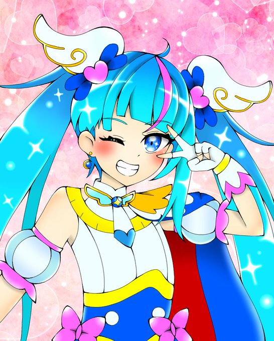 【キュアスカイ】描いてみた✨こっちの垢でも投稿しとこ〜#ひろがるスカイプリキュア #ひろプリ #キュアスカイ #可愛い 