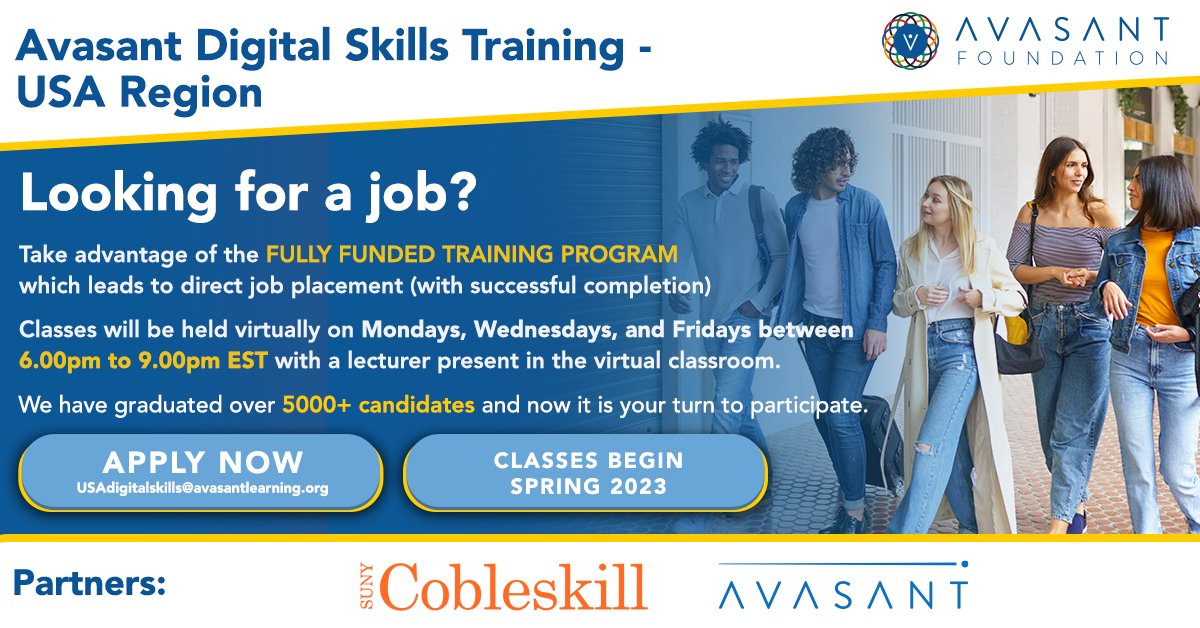 Only applicable for USA candidates. If you are a high school graduate and/ have some college, are between the ages of 18-26years, you should apply for this fully funded scholarship. Space is limited! #digitalskills #jobplacement #fullfsundedscholarship
