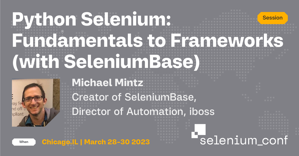 Wrapping up Day One at SeleniumConf Chicago with talks from @BagmarAnand and @mintzworld - live streaming now about metrics to make quality practices more effective and @SeleniumBase. Tune in now 📺 seleniumconf.com