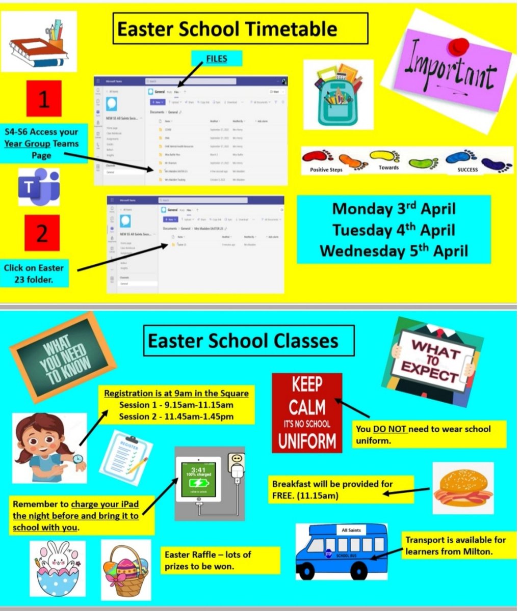 amandamadden182's tweet image. Important information about Easter School for Senior Phase learners. 👀📗✏️🎯 Pop into HATS or email Mrs Madden if you have any questions. #extrasupport #examrevision @allsaintsrcsec