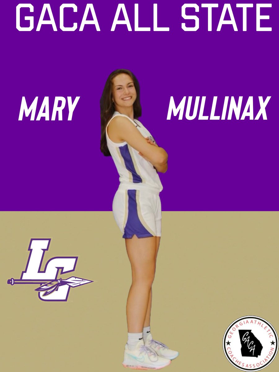 Congratulations to Averie Jones and Mary Mullinax for being named to the GACA all-state team! Congratulations ladies!🏀💜🤍💛