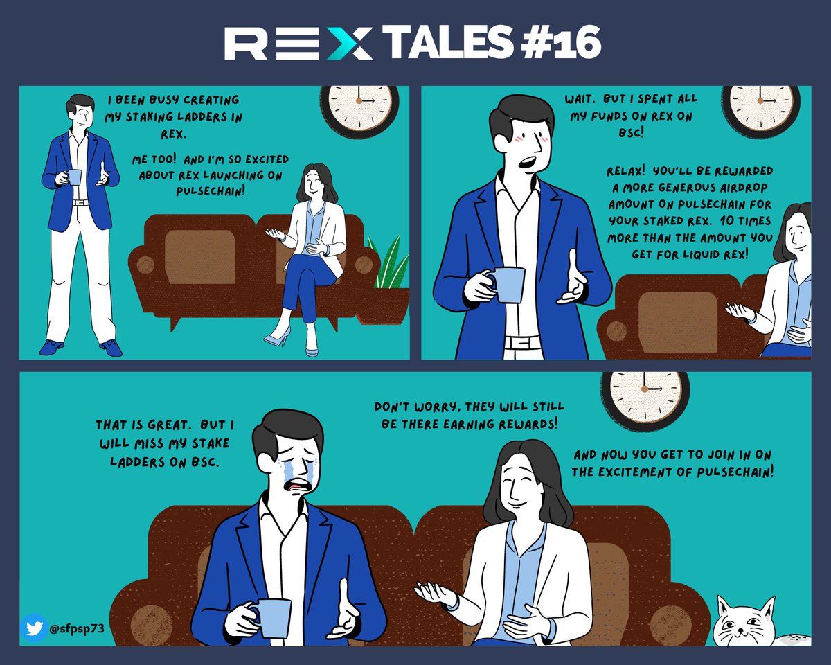 rex_token's tweet photo. REX is coming to Pulsechain! And those staking ladders you have for REX on BSC will still be earning rewards.
#xrx #pulsechain #rextales #crypto #defi #passiveincome #stakingtoken https://t.co/7vMHCQtUnB