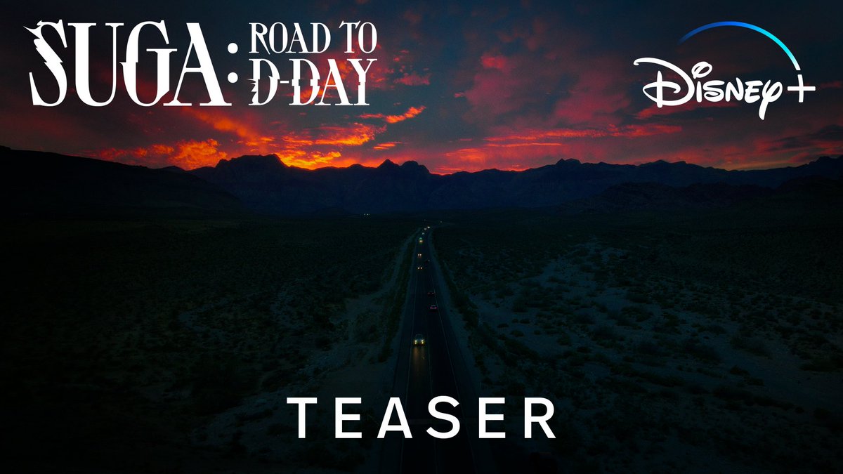 DisneyPlus's tweet photo. Buckle up for a sweet ride! 

#SUGA takes you on a road trip across multiple cities in the documentary special, SUGA: Road To D-DAY, streaming soon on #DisneyPlus. https://t.co/QhSfZxS4pM